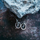 Oval Dangle Earrings with Raw Meteorite - RoshelLuxe.com