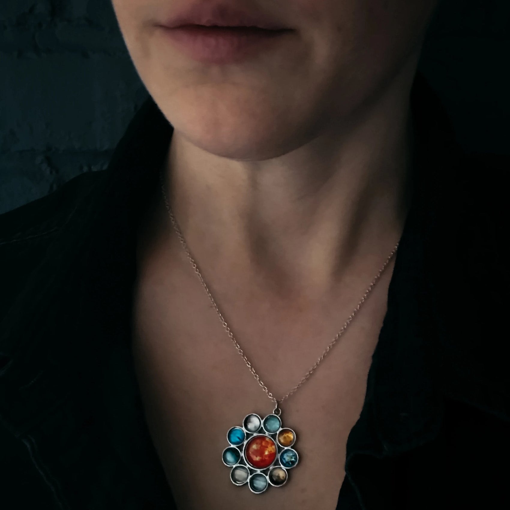 Solar System Halo Pendant - RoshelLuxe.com