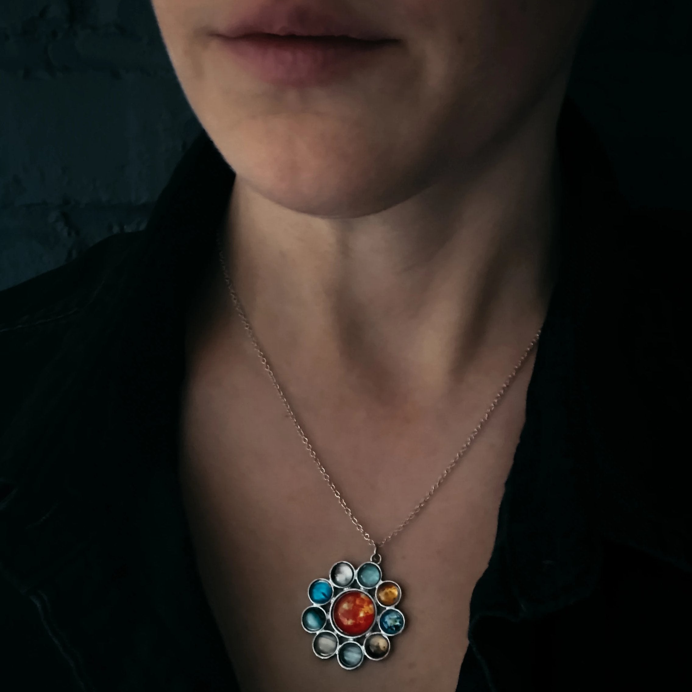 Solar System Halo Pendant