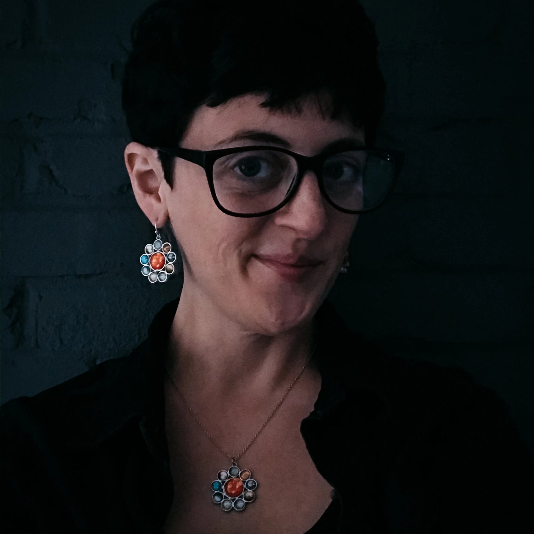 Solar System Halo Dangle Earrings - RoshelLuxe.com