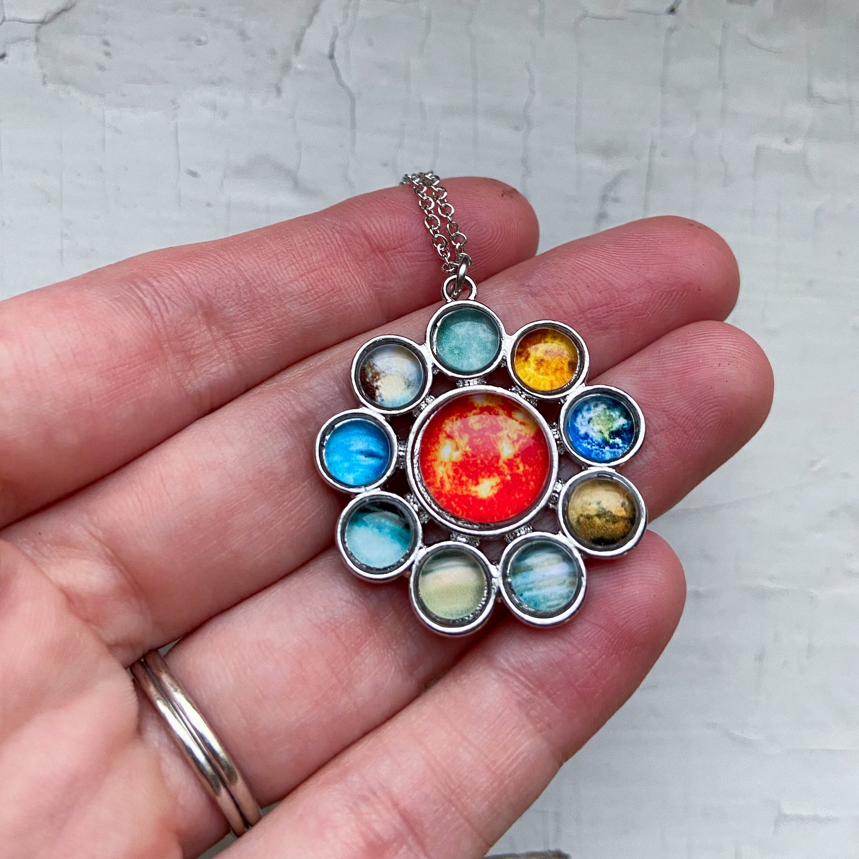 Solar System Halo Pendant - RoshelLuxe.com