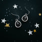 Pear Shaped Teardrop Meteorite Dangle Earrings - RoshelLuxe.com