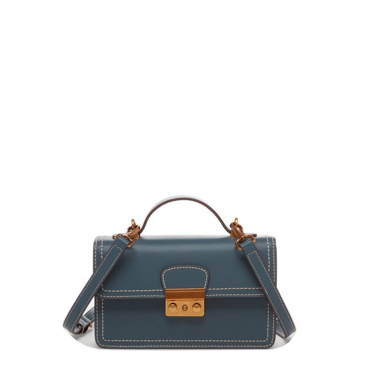Leather Blue Purse Small Crossbody Bag - RoshelLuxe.com