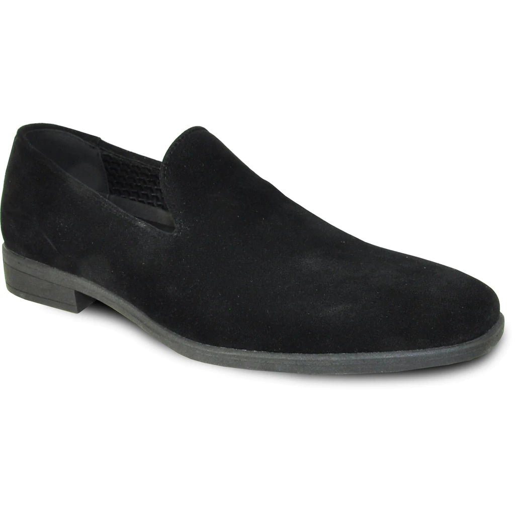"Chelsea" Black Suede Tuxedo Shoes - RoshelLuxe.com