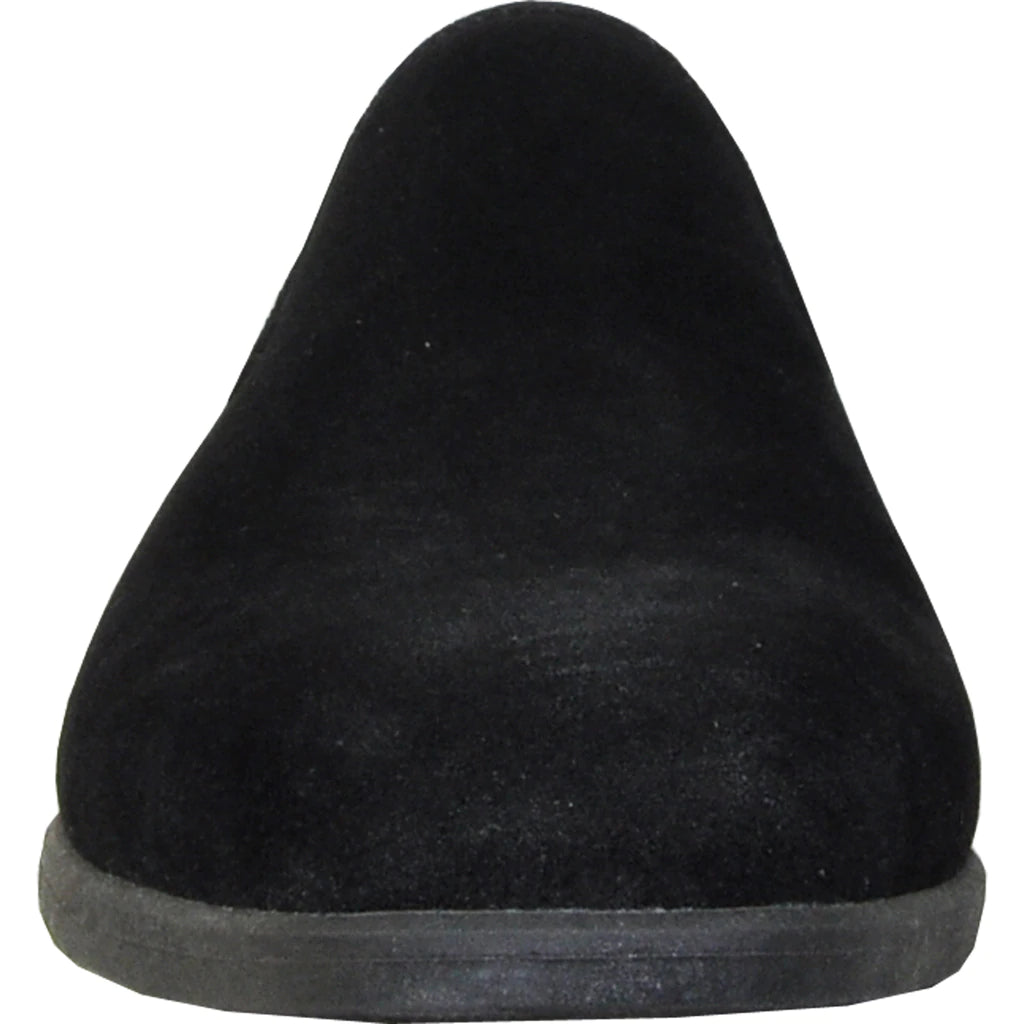 "Chelsea" Black Suede Tuxedo Shoes - RoshelLuxe.com