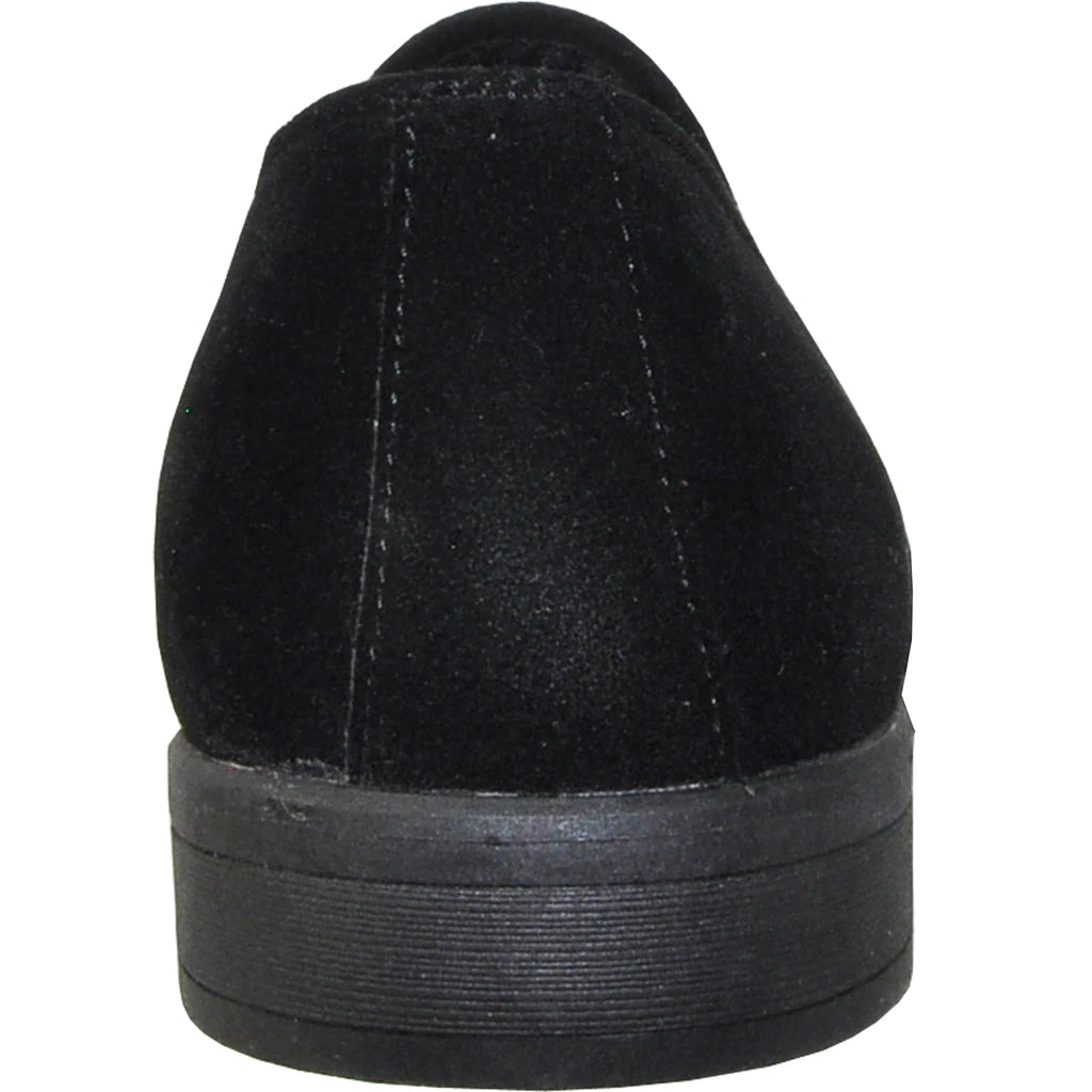 "Chelsea" Black Suede Tuxedo Shoes - RoshelLuxe.com