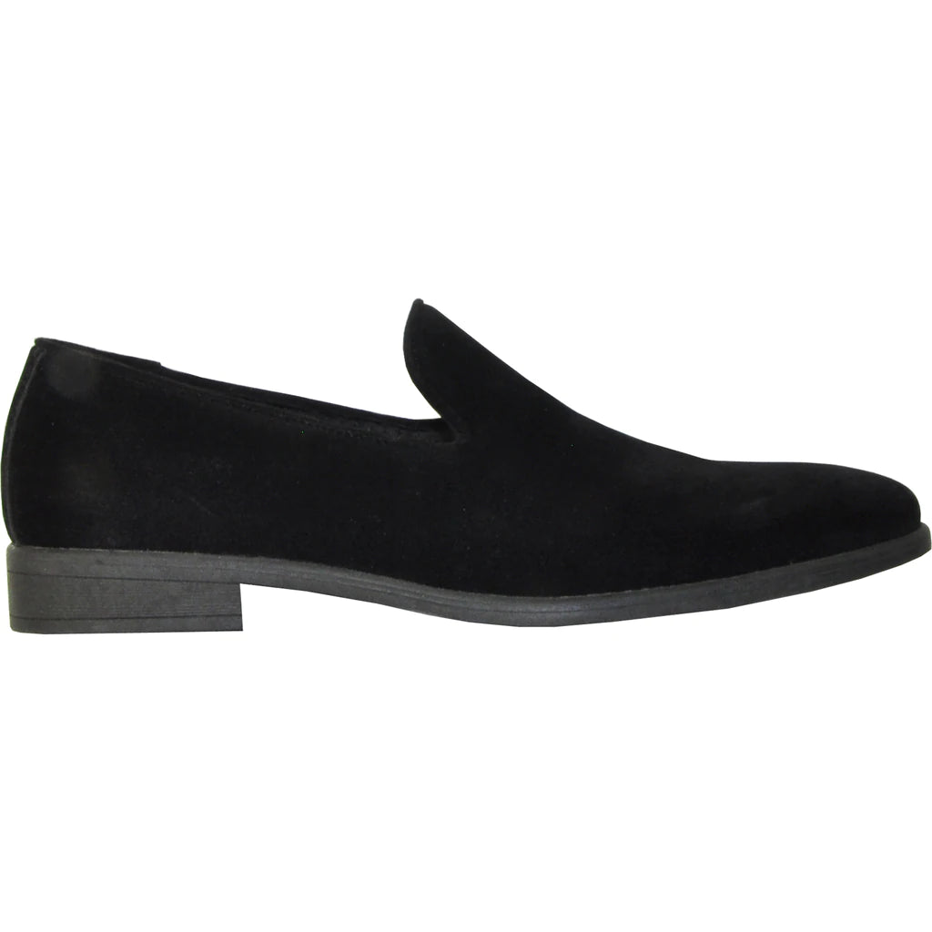 "Chelsea" Black Suede Tuxedo Shoes - RoshelLuxe.com
