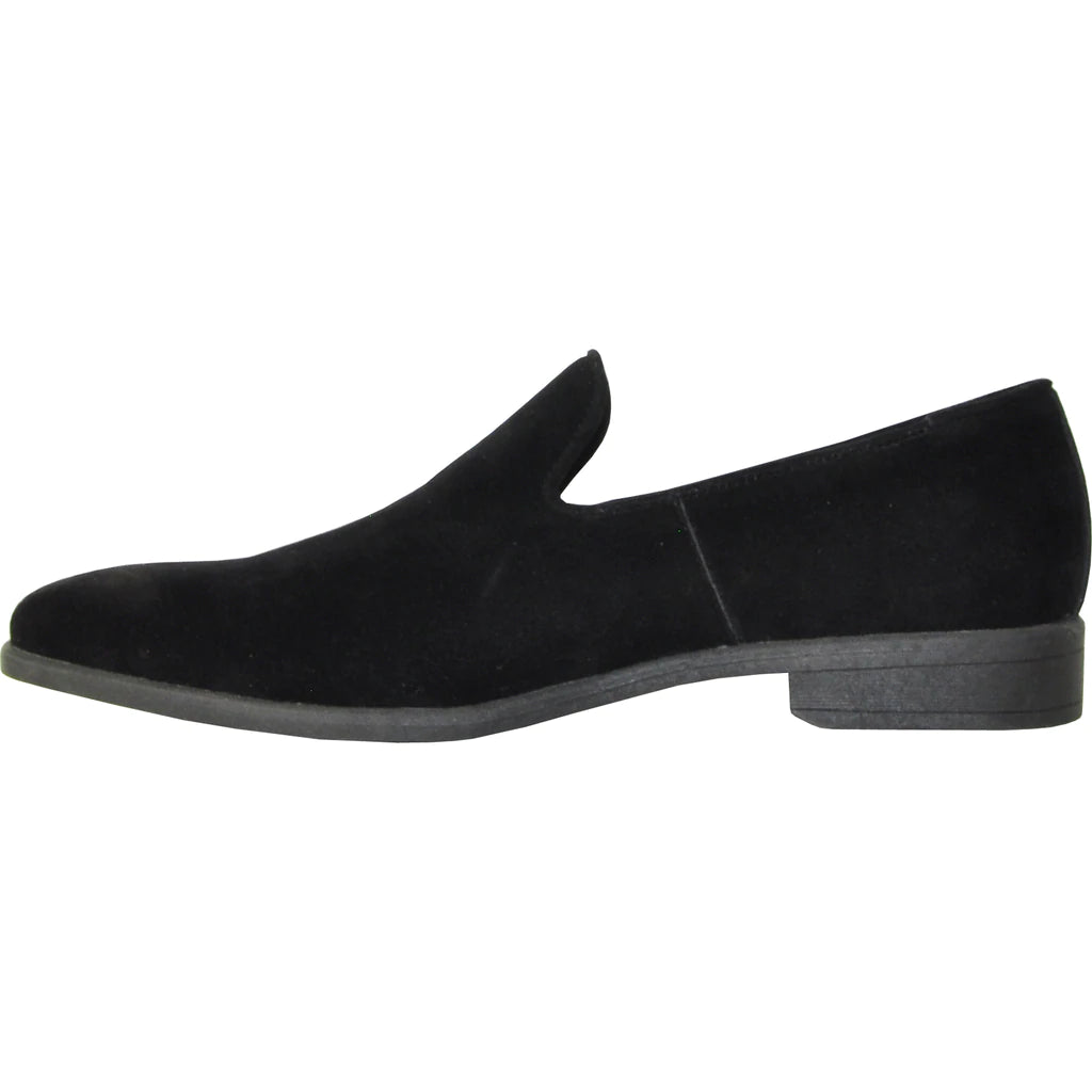 "Chelsea" Black Suede Tuxedo Shoes - RoshelLuxe.com
