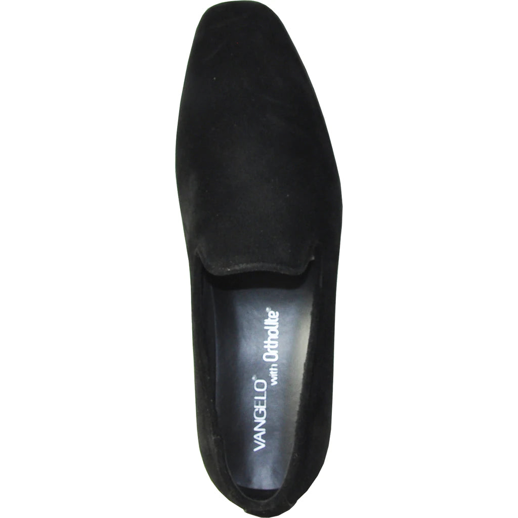 "Chelsea" Black Suede Tuxedo Shoes - RoshelLuxe.com