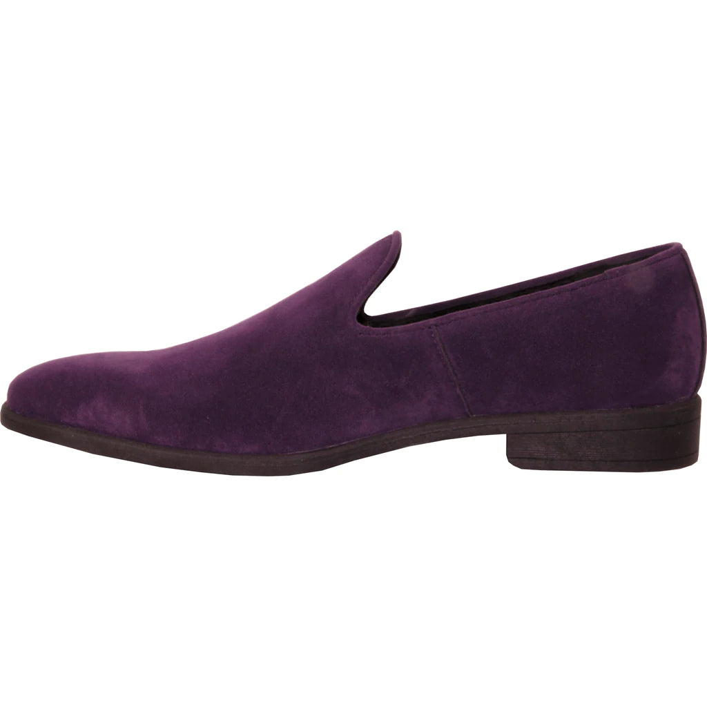 "Chelsea" Purple Suede Tuxedo Shoes - RoshelLuxe.com
