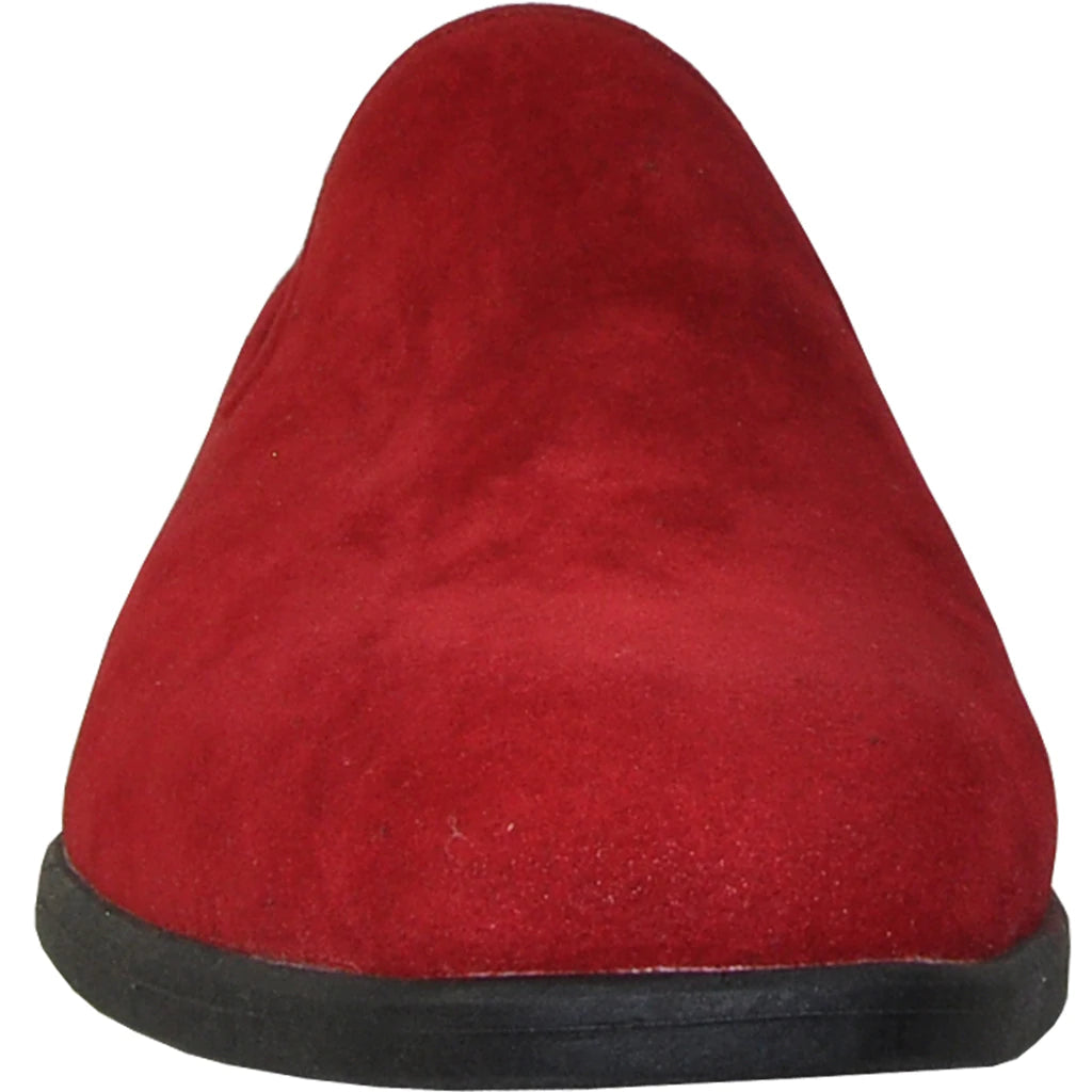"Chelsea" Red Suede Tuxedo Shoes - RoshelLuxe.com