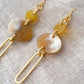 Kinh Thanh Oval Drop Buffalo Horn Dangle Earrings - RoshelLuxe.com