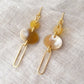 Kinh Thanh Oval Drop Buffalo Horn Dangle Earrings - RoshelLuxe.com