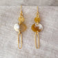 Kinh Thanh Oval Drop Buffalo Horn Dangle Earrings - RoshelLuxe.com
