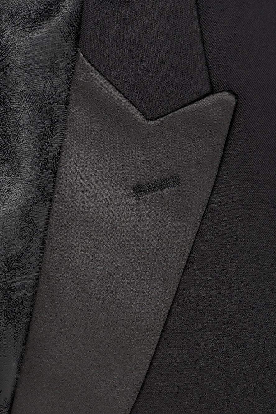 "Vermont" Black Tuxedo Jacket - RoshelLuxe.com