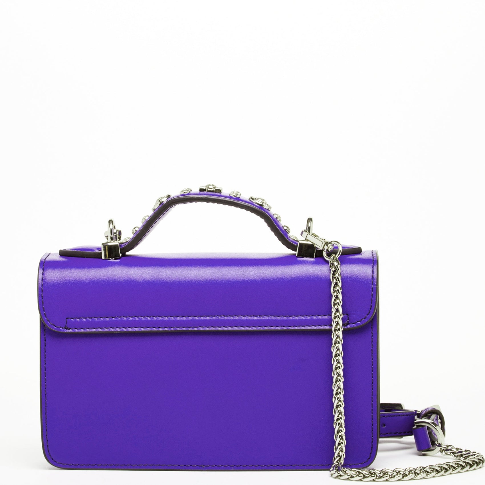 Studded Small Leather Crossbody Bag Royal Blue Purse  Women's Handbag - RoshelLuxe.com