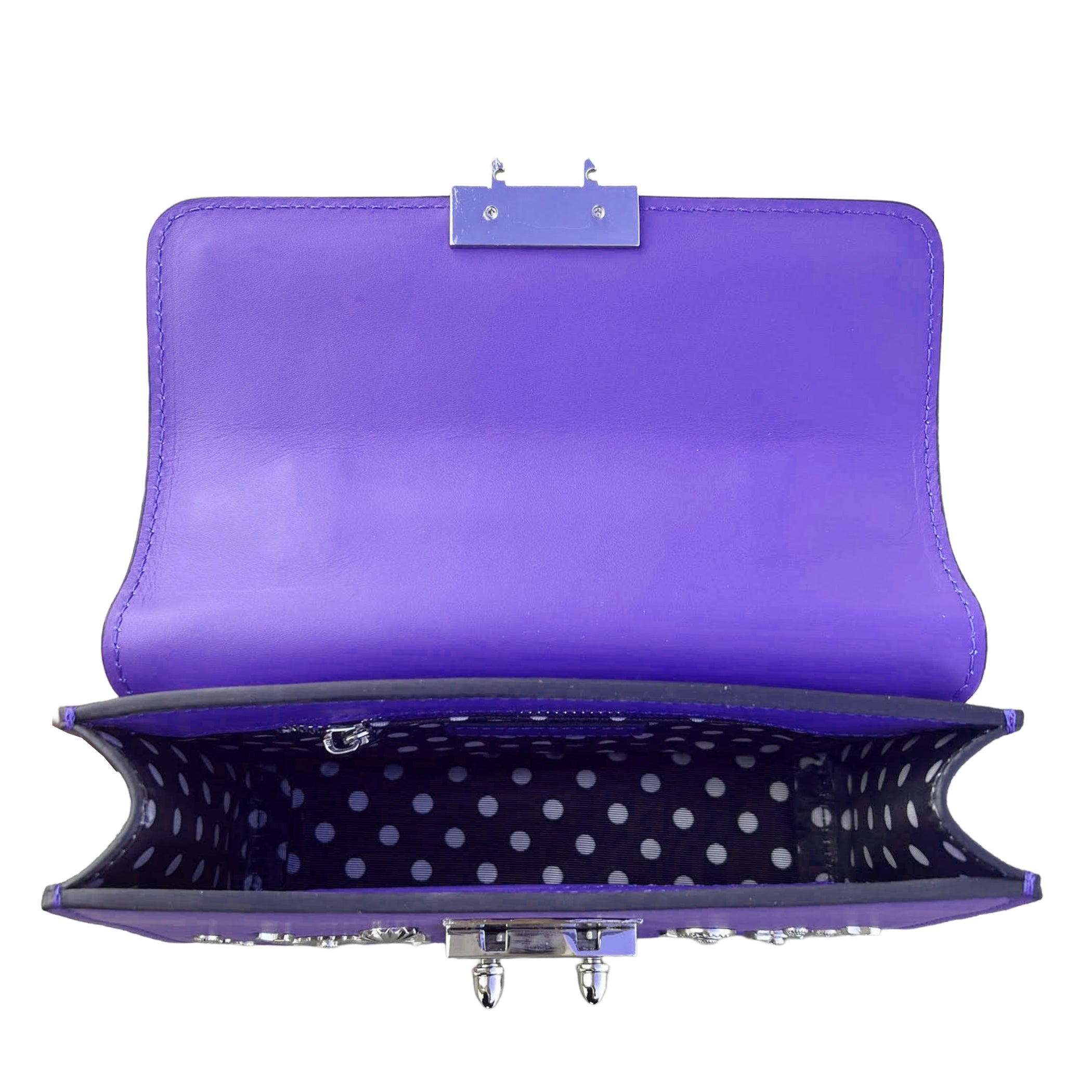 Studded Small Leather Crossbody Bag Royal Blue Purse  Women's Handbag