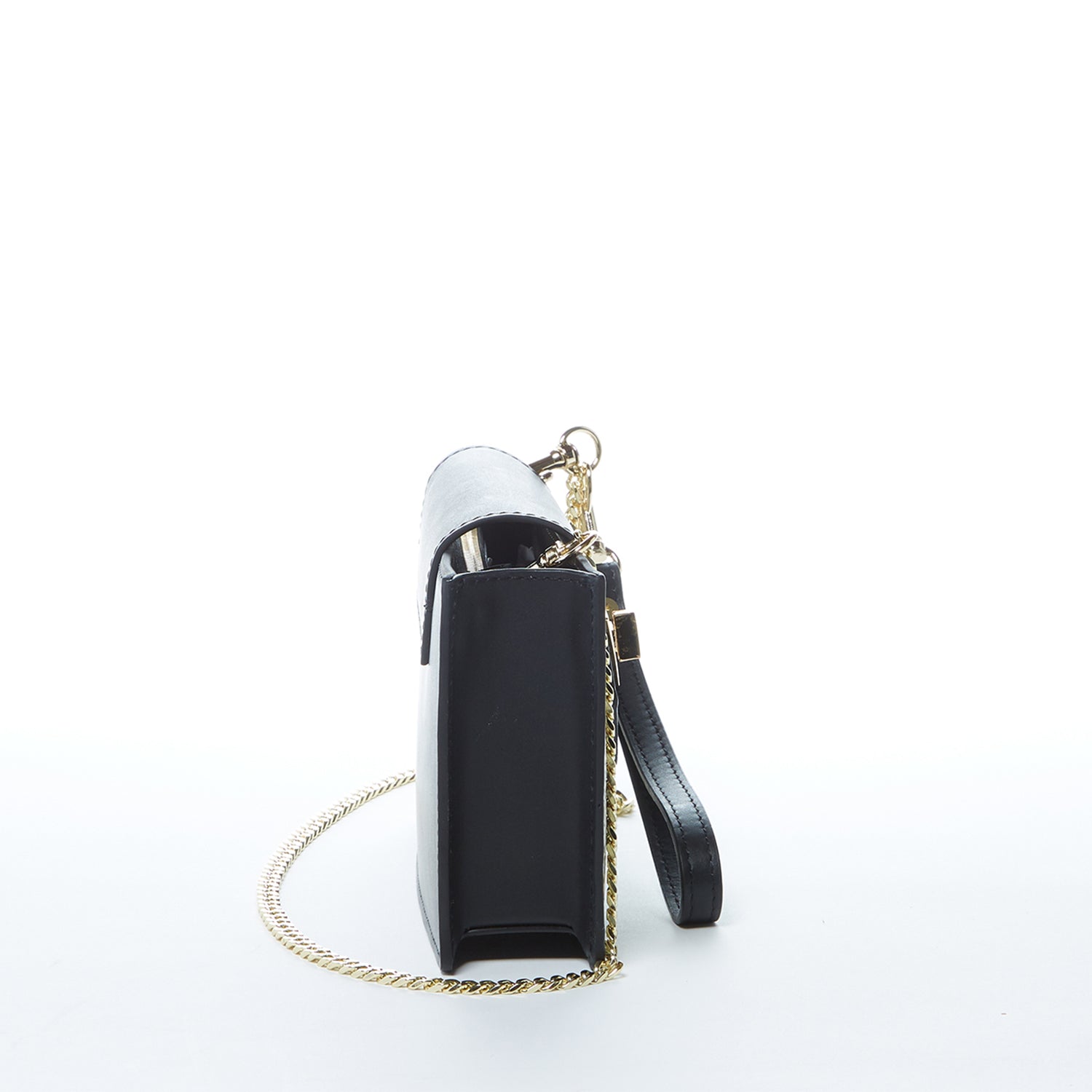 Mini Crossbody Bag Small Leather Snakeskin Black Purse Wristlet Women's Handbag