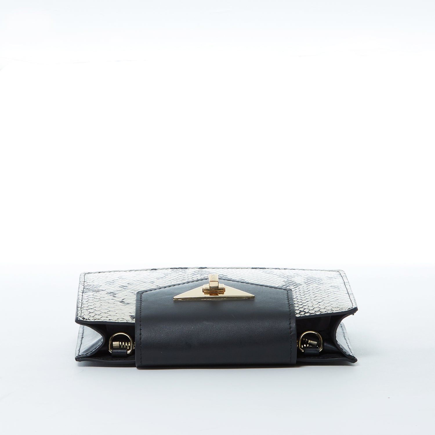 Mini Crossbody Bag Small Leather Snakeskin Black Purse Wristlet Women's Handbag - RoshelLuxe.com