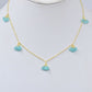 Chalcedony Gold Cluster Necklace - RoshelLuxe.com