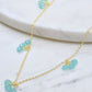 Chalcedony Gold Cluster Necklace - RoshelLuxe.com