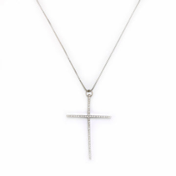 Big Silver Faith Necklace