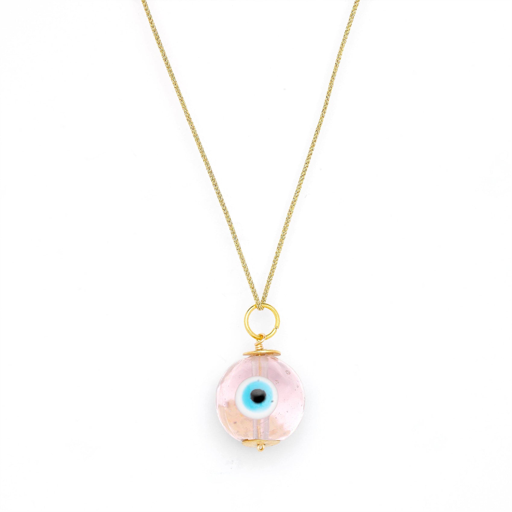 Ballerina Evil Eye Pendant Necklace - RoshelLuxe.com