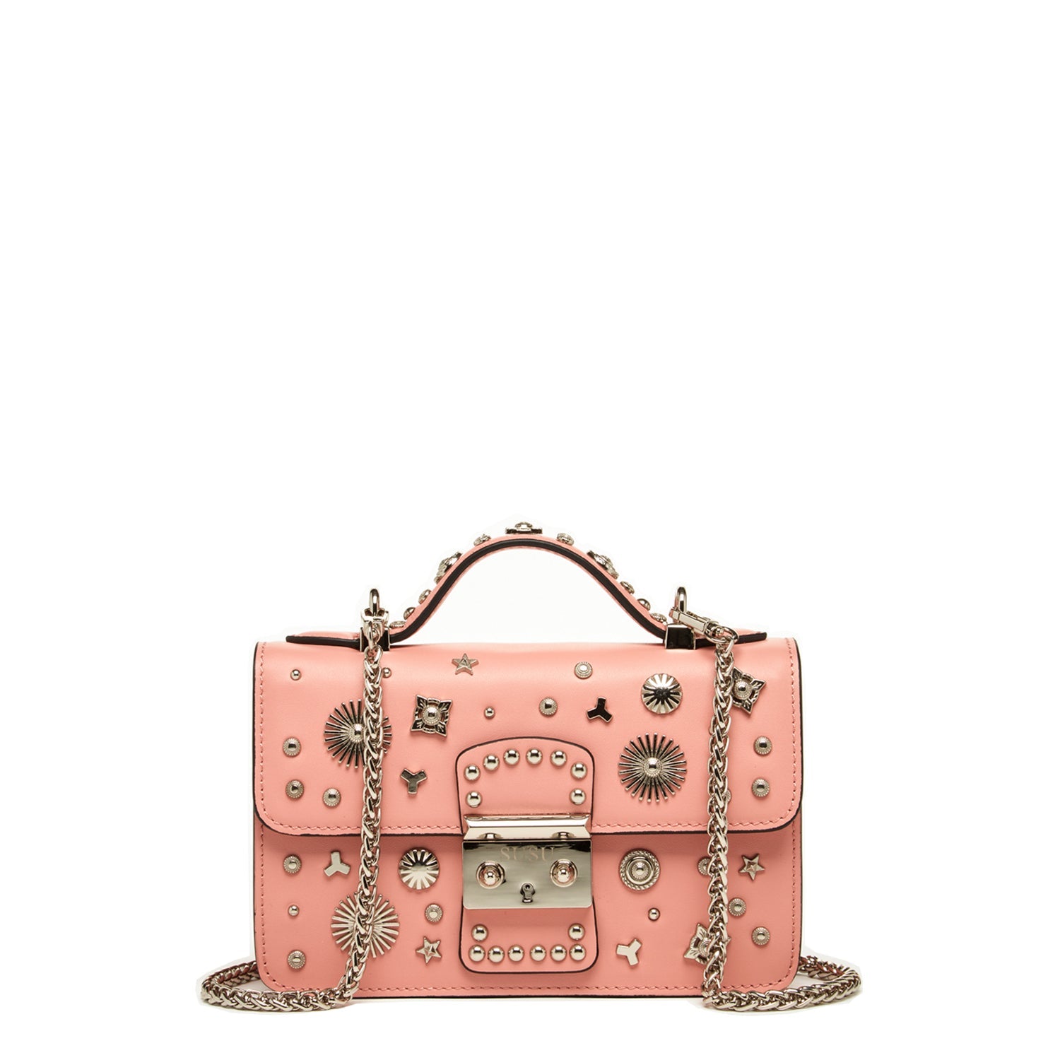 Pink Purse Small Leather Crossbody Bag Women's Handbag - RoshelLuxe.com