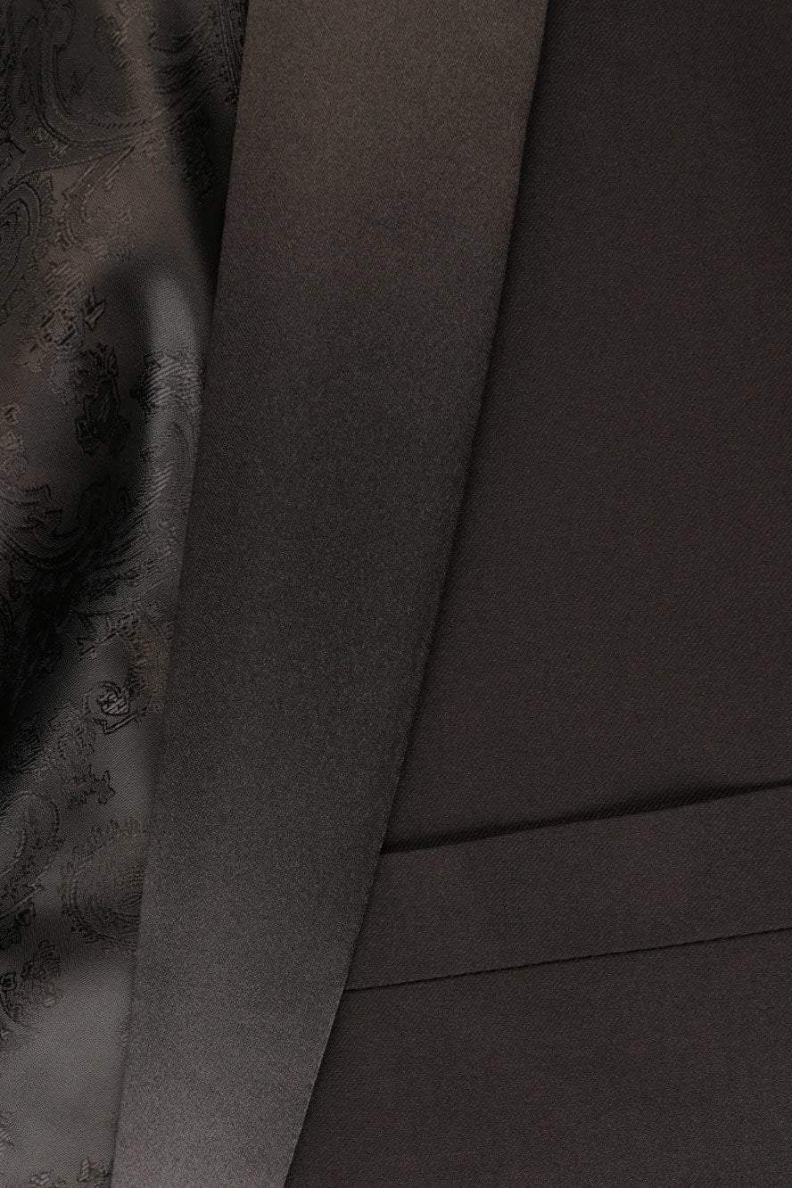 "London" Black Tuxedo Jacket - RoshelLuxe.com