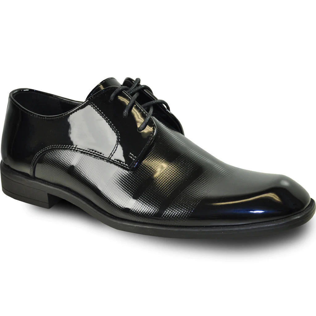 "Rockefeller" Black Vangelo Tuxedo Shoes - RoshelLuxe.com