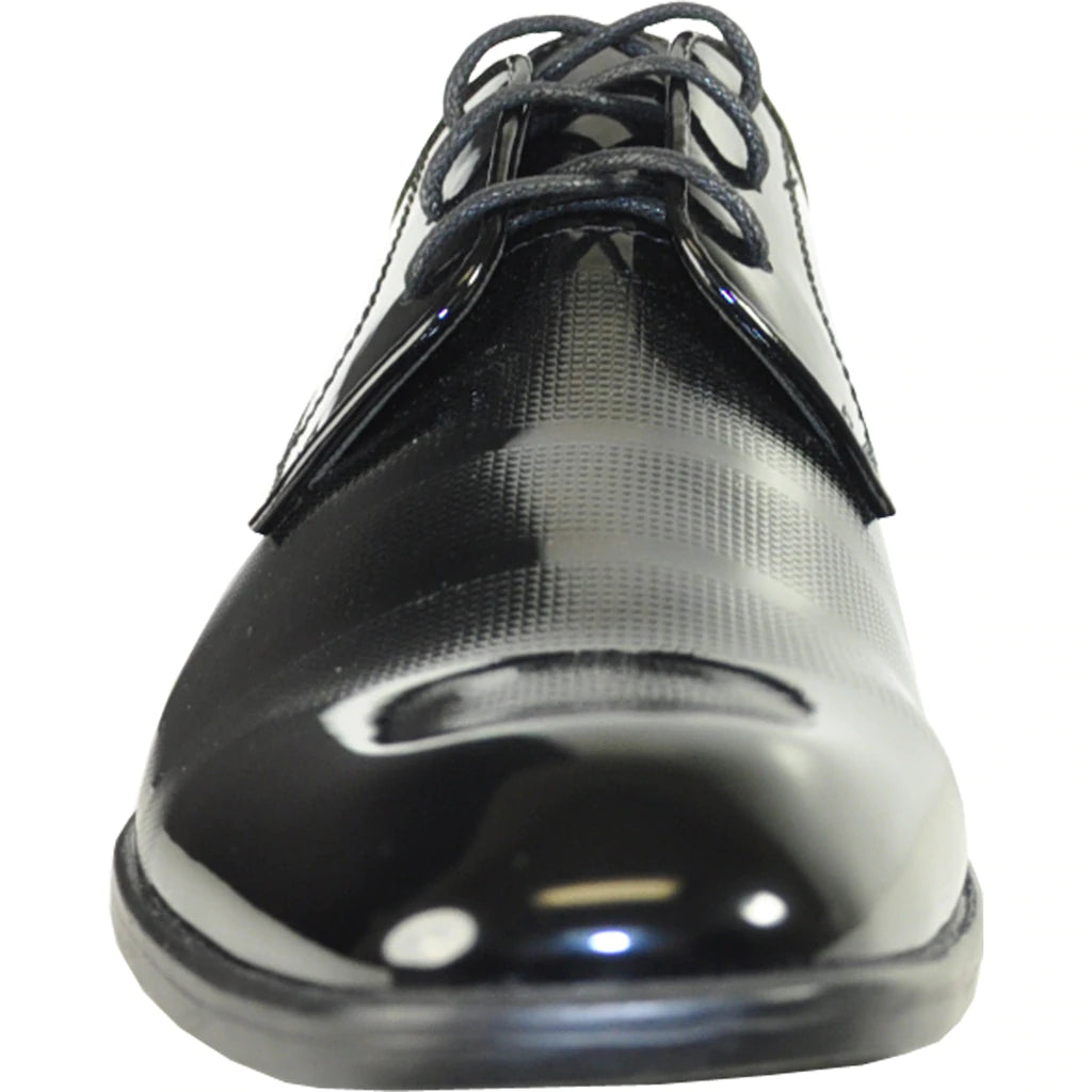 "Rockefeller" Black Vangelo Tuxedo Shoes - RoshelLuxe.com