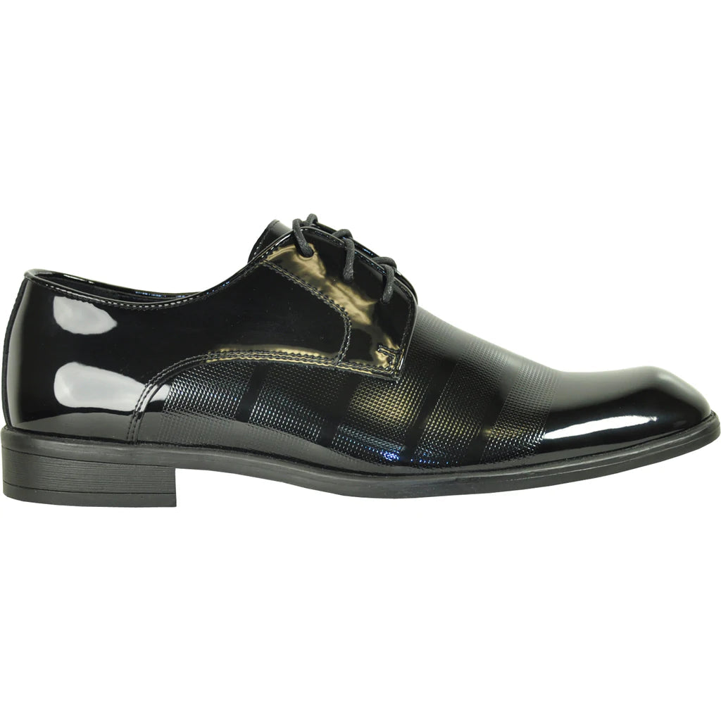 "Rockefeller" Black Vangelo Tuxedo Shoes - RoshelLuxe.com