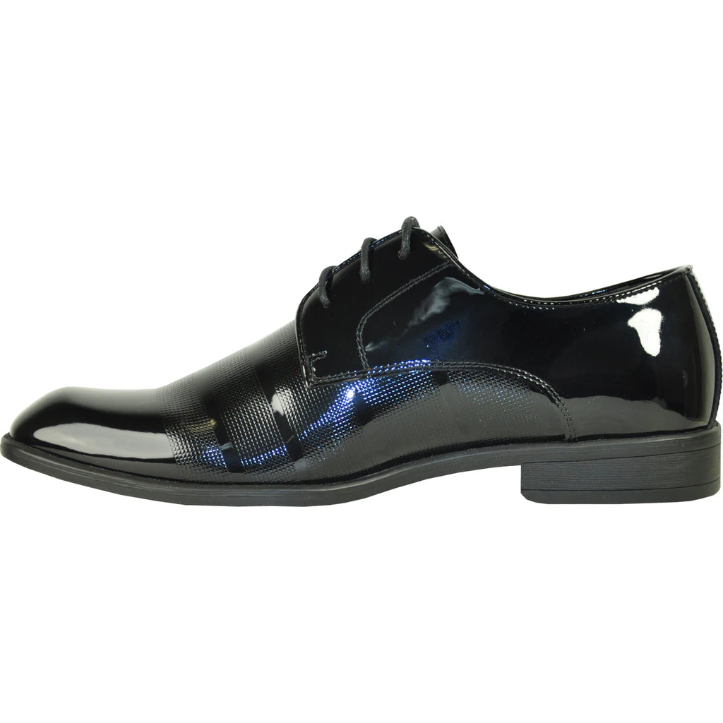 "Rockefeller" Black Vangelo Tuxedo Shoes - RoshelLuxe.com