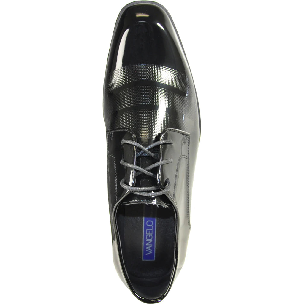 "Rockefeller" Black Vangelo Tuxedo Shoes - RoshelLuxe.com