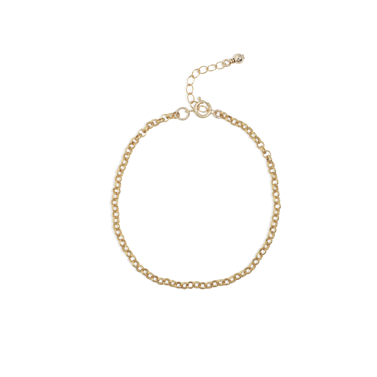 Minimalist gold rolo chain bracelet for women- RoshelLuxe.com