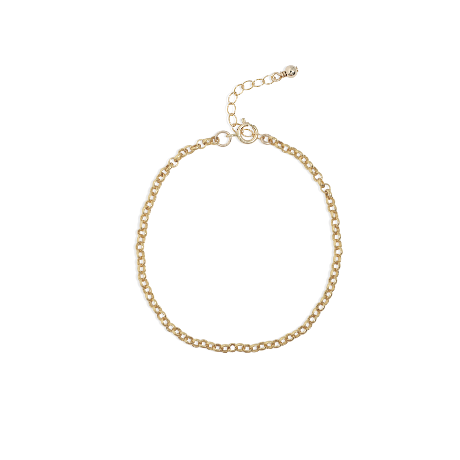 Minimalist gold rolo chain bracelet for women- RoshelLuxe.com