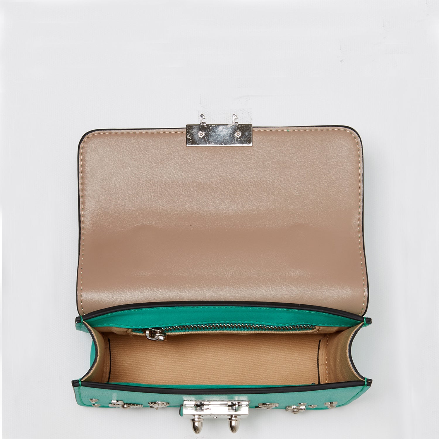 Small Leather Crossbody Bag Green Purse - RoshelLuxe.com