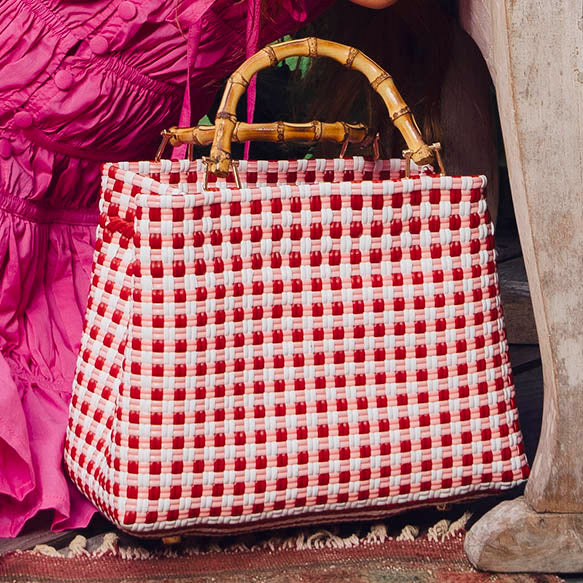 TUKU Montecito Recycled Market Tote Bag - RoshelLuxe.com
