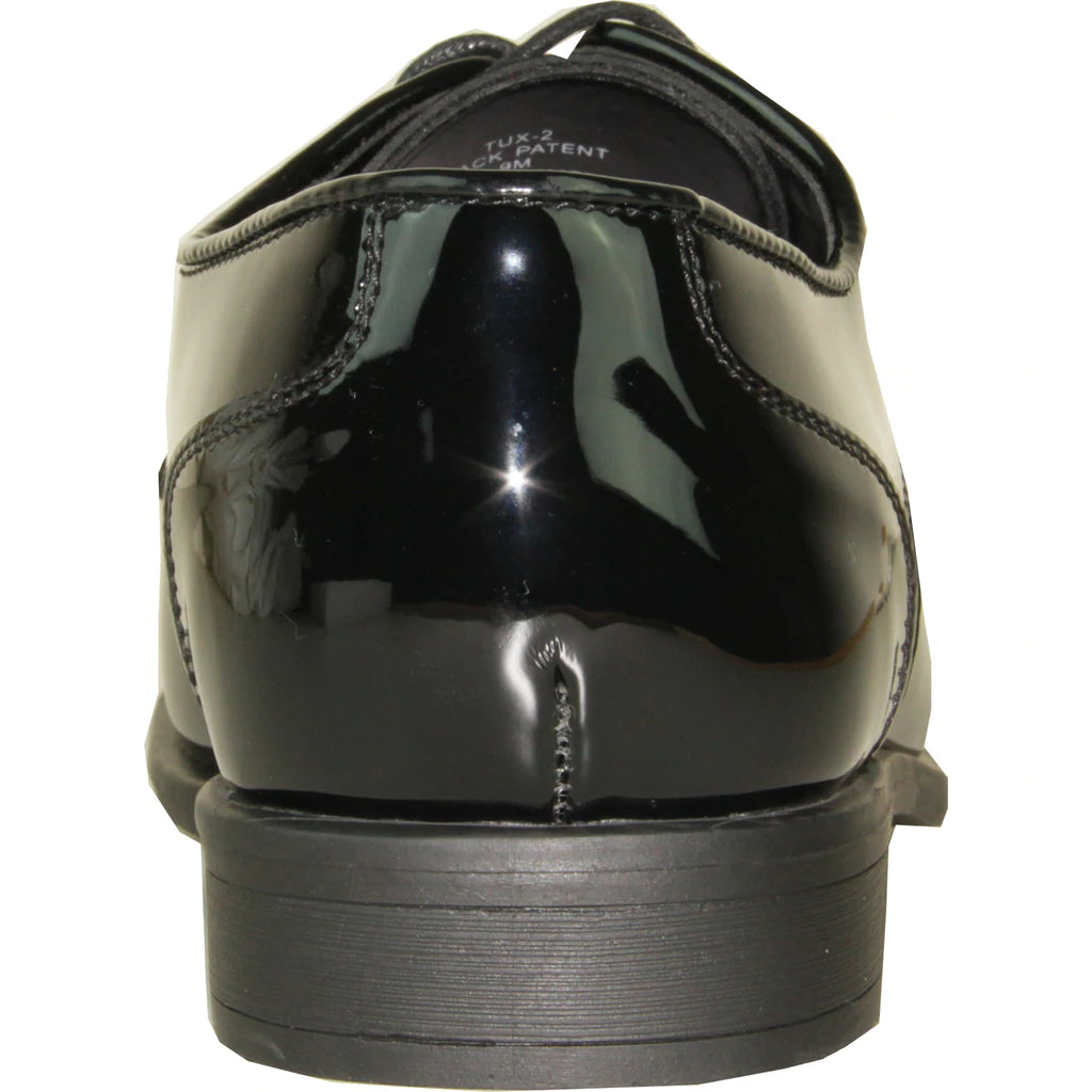 "Matteo" Black Vangelo Tuxedo Shoes - RoshelLuxe.com
