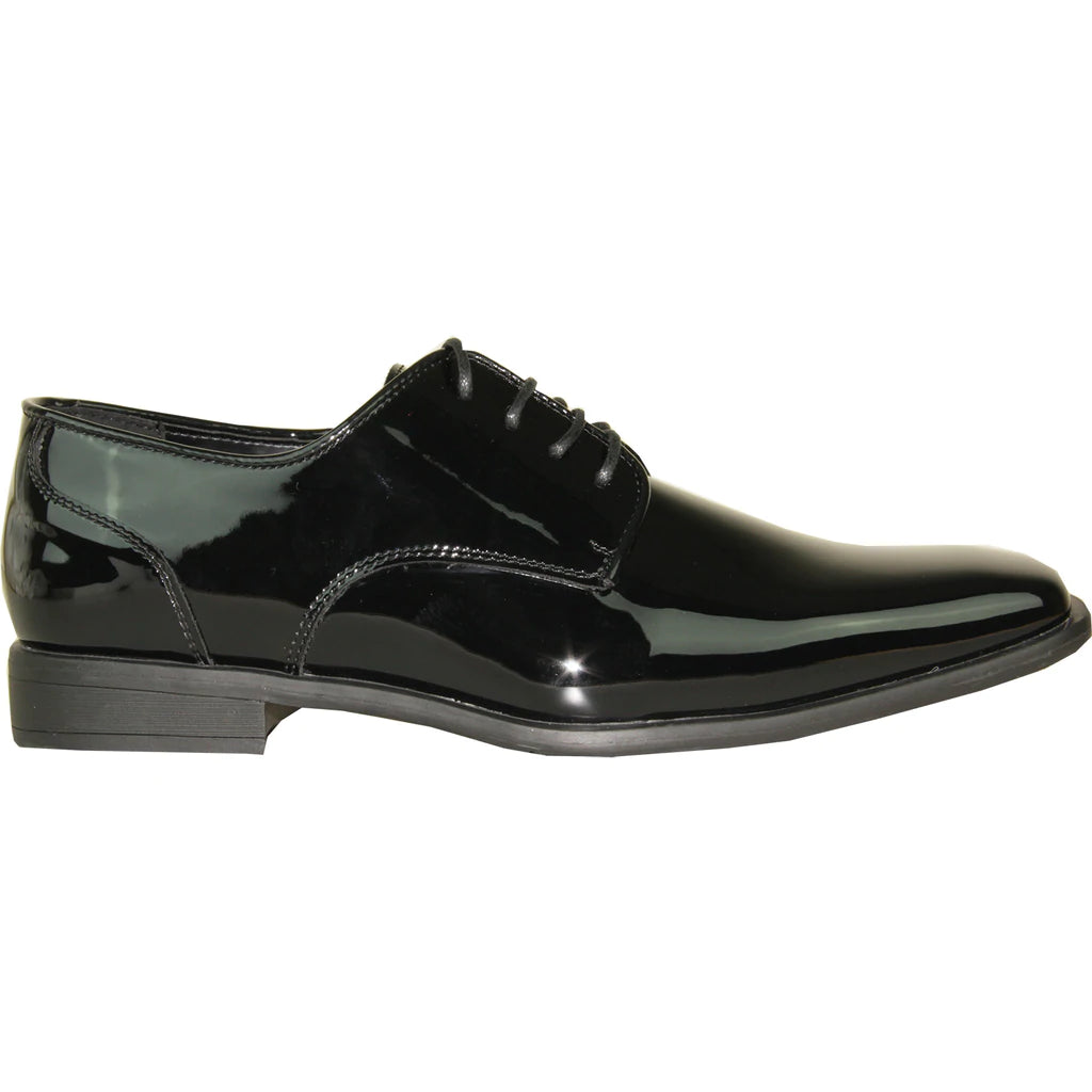 "Matteo" Black Vangelo Tuxedo Shoes - RoshelLuxe.com