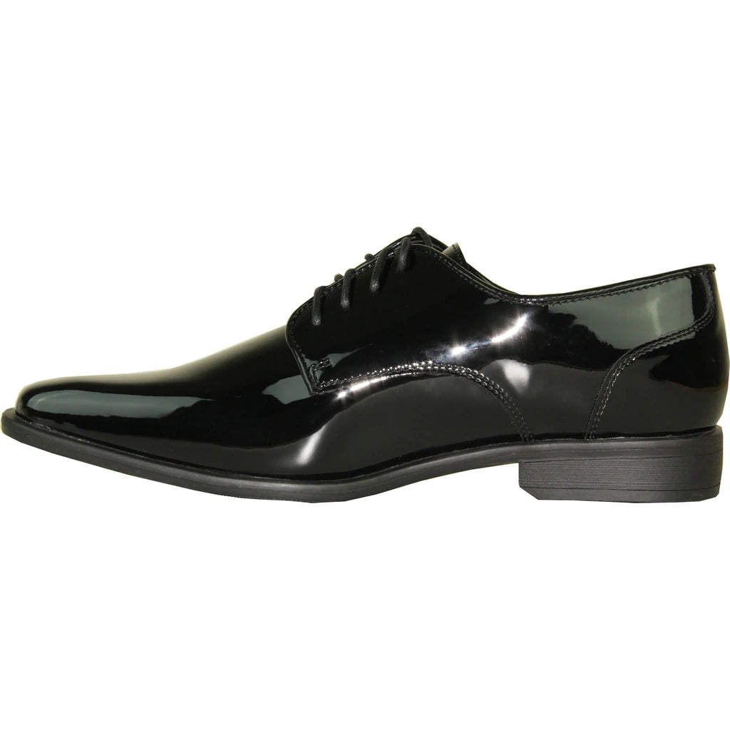 "Matteo" Black Vangelo Tuxedo Shoes - RoshelLuxe.com