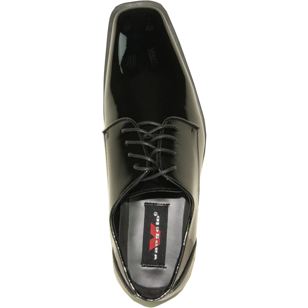 "Matteo" Black Vangelo Tuxedo Shoes - RoshelLuxe.com