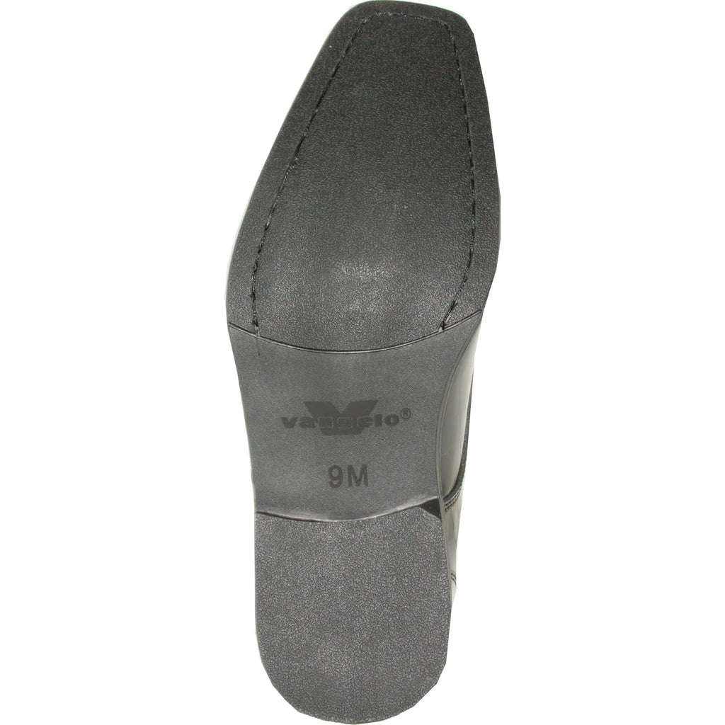 "Matteo" Black Vangelo Tuxedo Shoes - RoshelLuxe.com