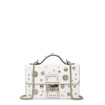 White Purse Small Leather Crossbody Bag