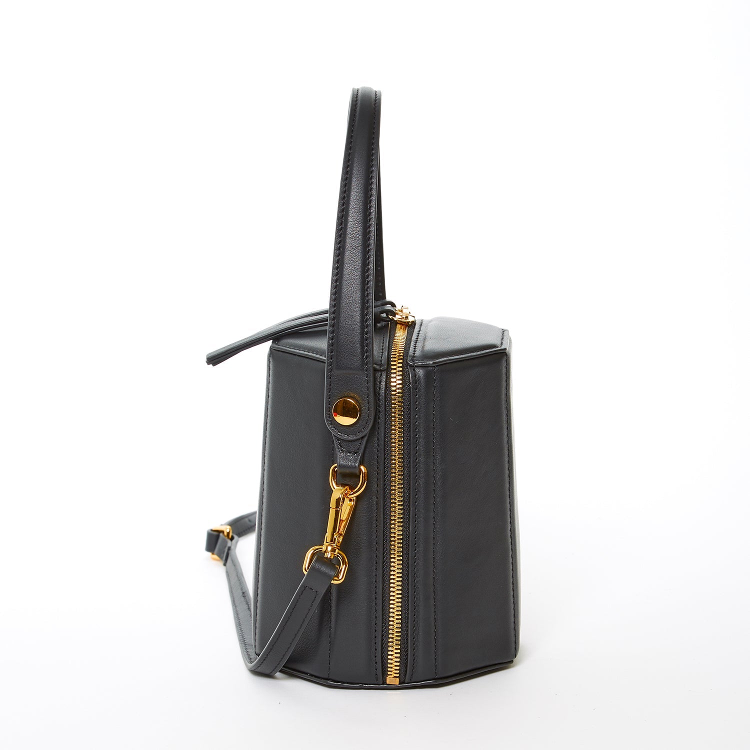 Black Purse Leather Bucket Bag Small Crossbody Purse Women's Handbag - RoshelLuxe.com