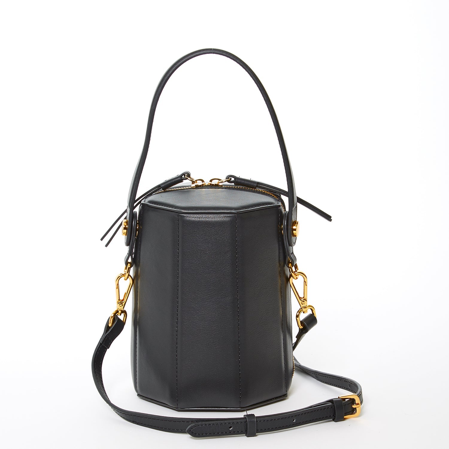 Black Purse Leather Bucket Bag Small Crossbody Purse Women's Handbag