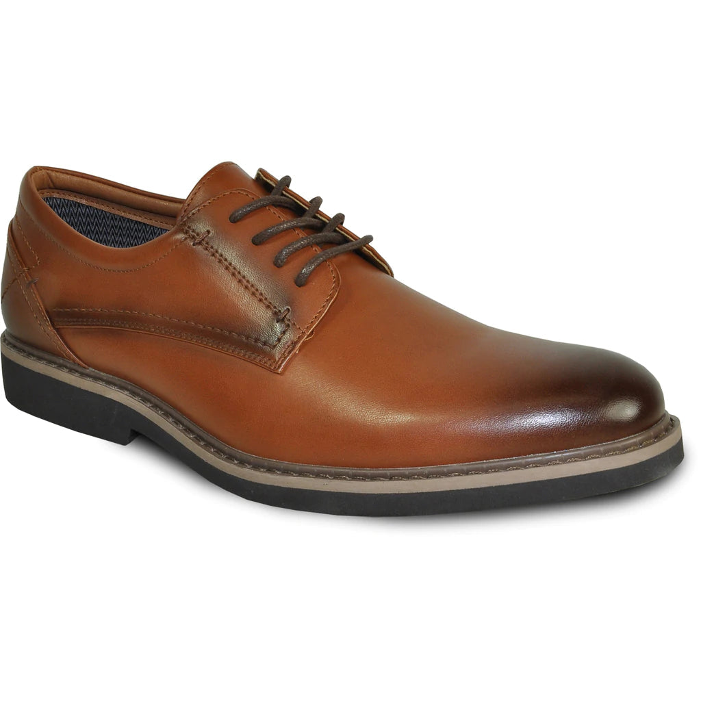 "Vallo-1P" Brown Matte Vangelo Tuxedo Shoes - RoshelLuxe.com