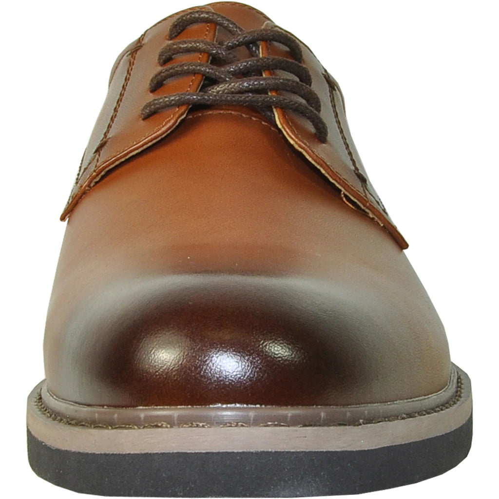 "Vallo-1P" Brown Matte Vangelo Tuxedo Shoes - RoshelLuxe.com