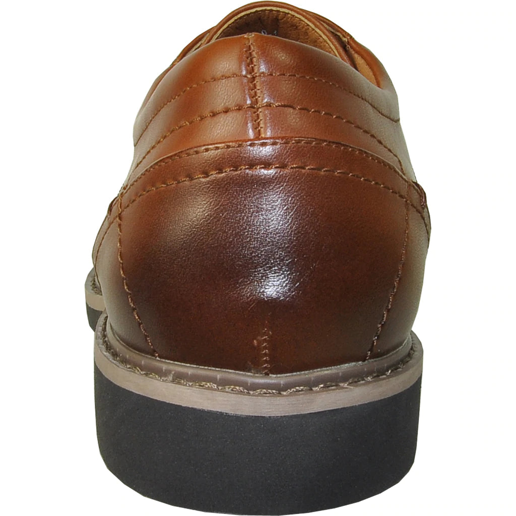 "Vallo-1P" Brown Matte Vangelo Tuxedo Shoes - RoshelLuxe.com