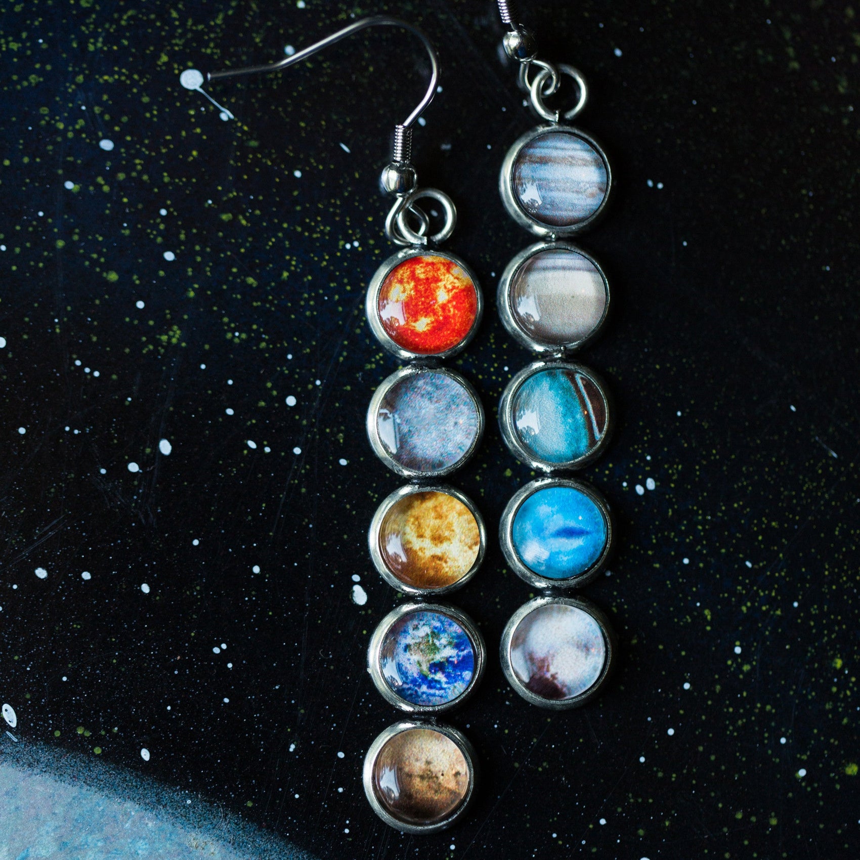 Solar System Mis-Matched Earrings - RoshelLuxe.com